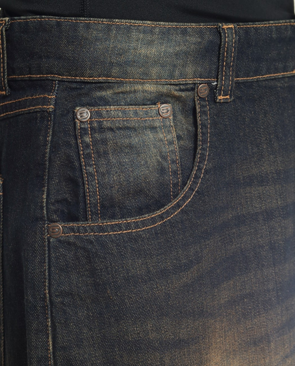 Vintage Burn Fade Denim