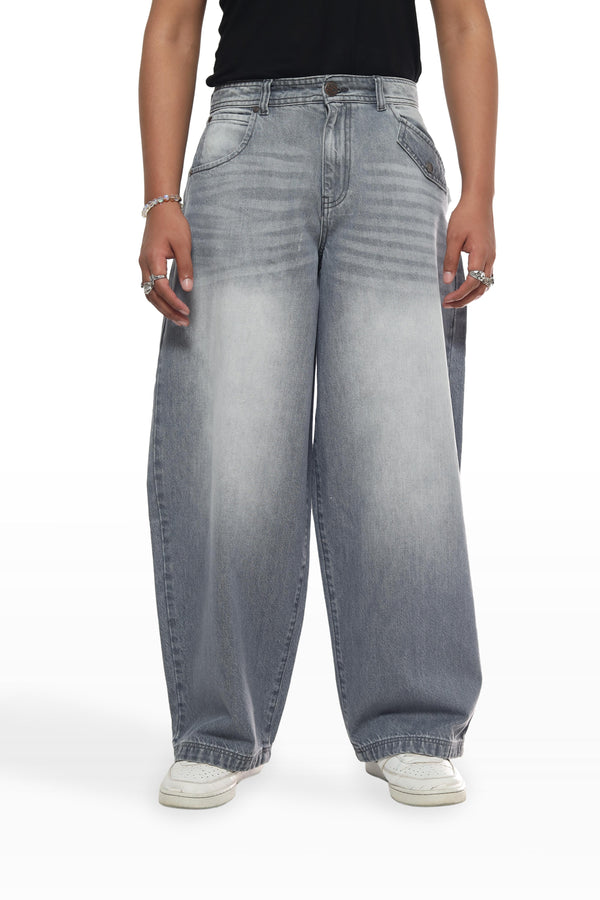 Grey Horizon Baggy Denim