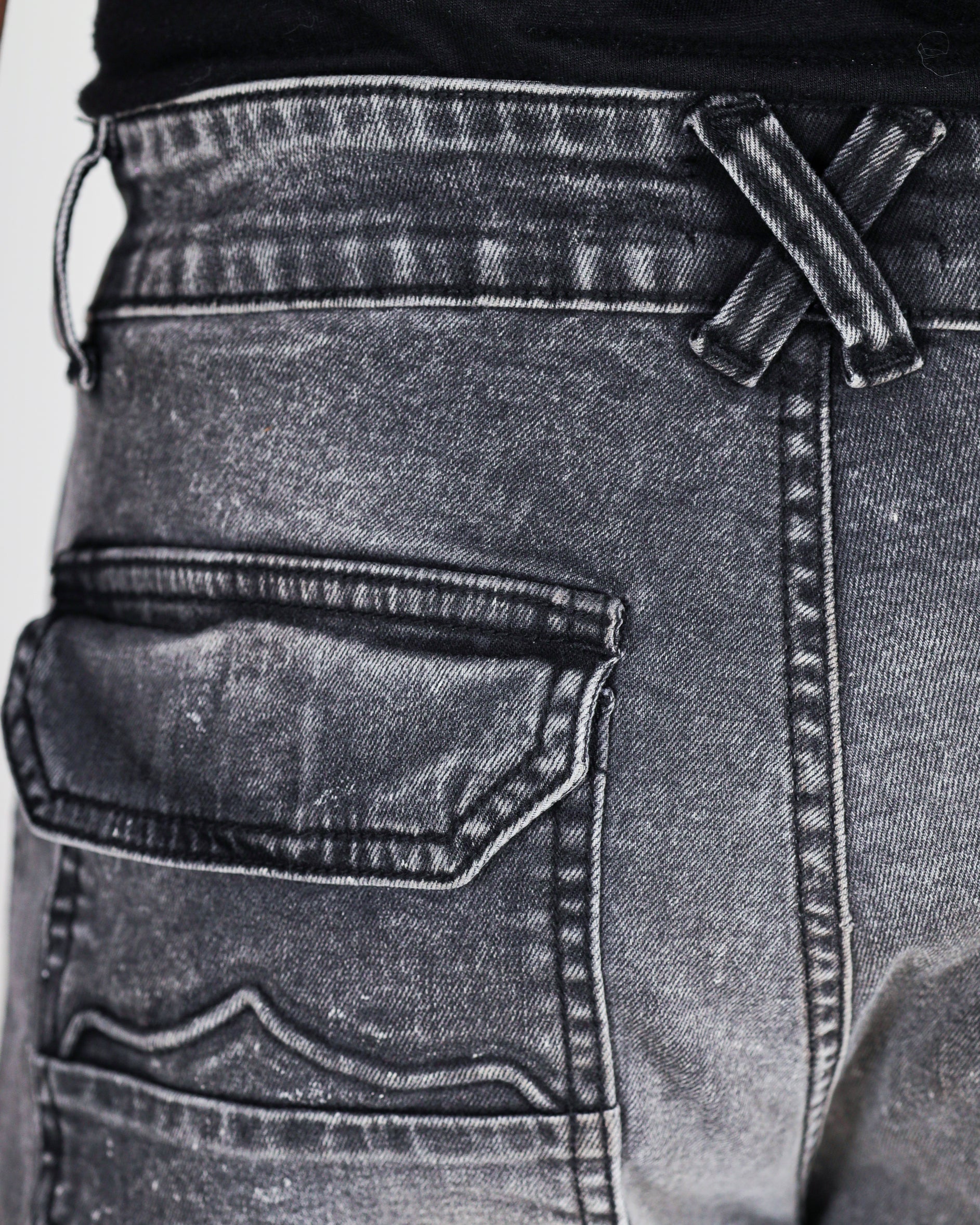 Grey acid wash cargo